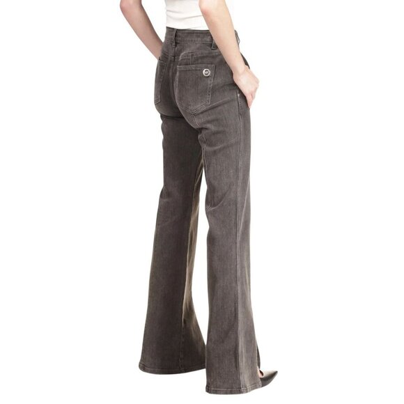NEW! MICHAEL Michael Kors Women's 14 Slit Flared-Leg Jeans NWT $155 - Picture 3 of 3